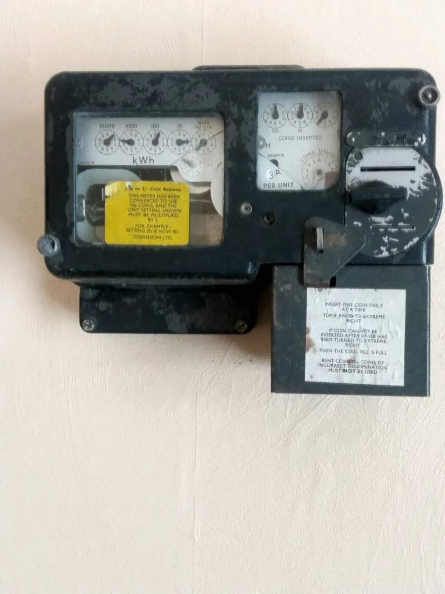 Vintage coin operated meter (untested)