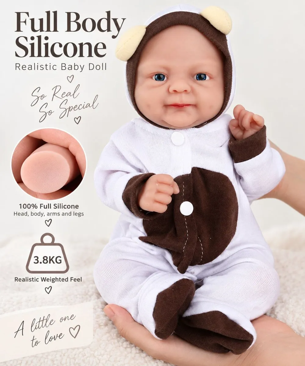 46cm Full Body Silicone Reborn Baby Girl Waterproo - Image 1
