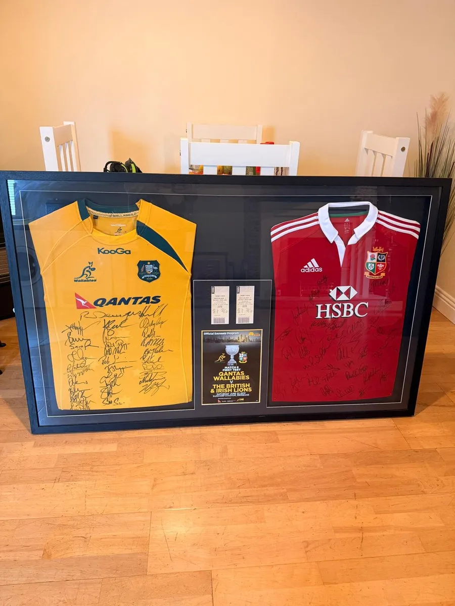 British&Irish Lions vs Wallabies Signed Jerseys - Image 1