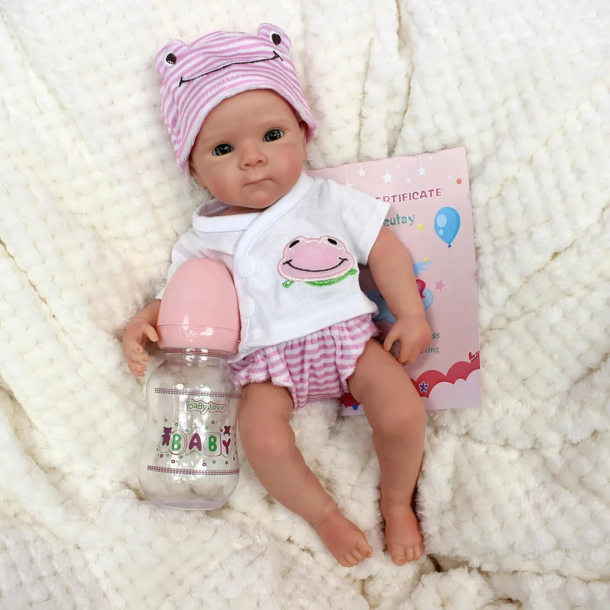 Full Body Silicone Reborn Baby Girl Doll – 0.9kg W - Image 4