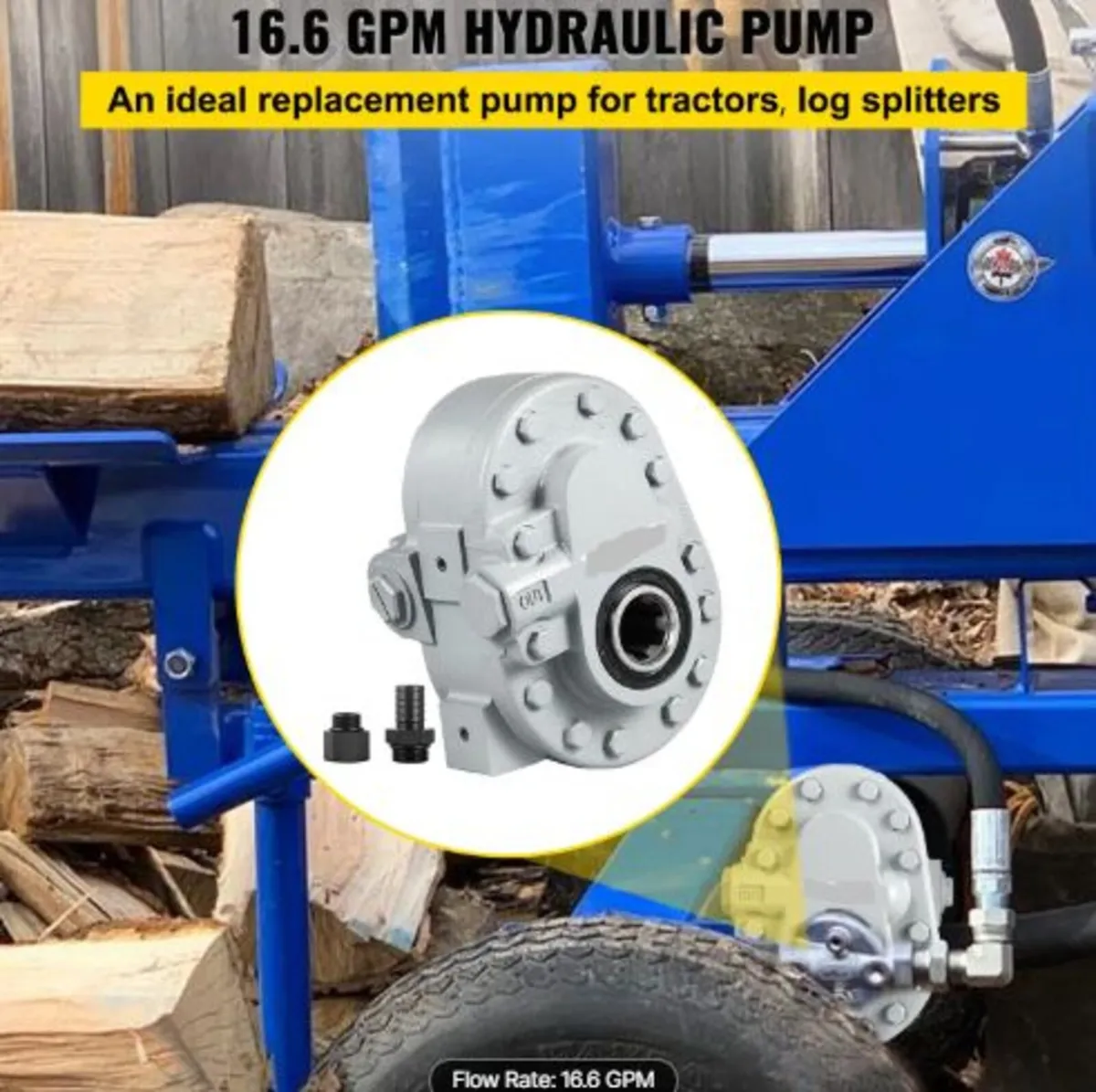 Hydraulic Pump 16.6GPM Hydraulic Motor 540RPM Log - Image 1