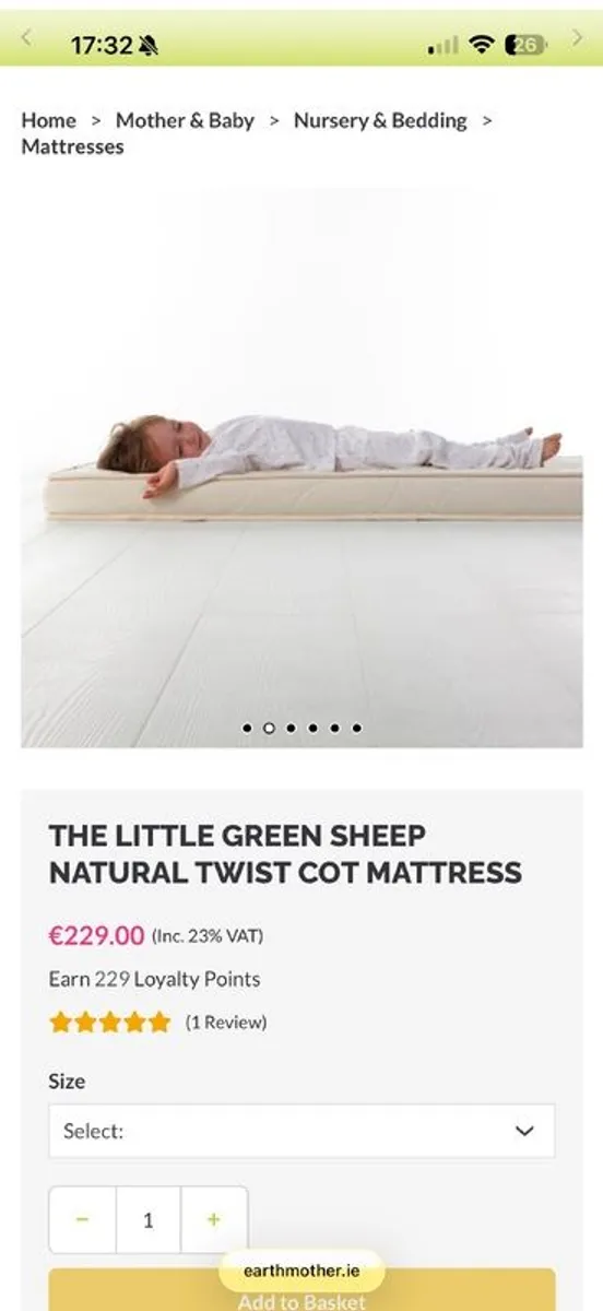 BRAND NEW unused cot Mattress made of 100% natural materials (no microplastics) - Image 1
