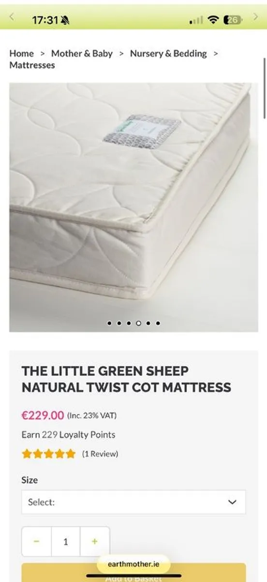 BRAND NEW unused cot Mattress made of 100% natural materials (no microplastics) - Image 2