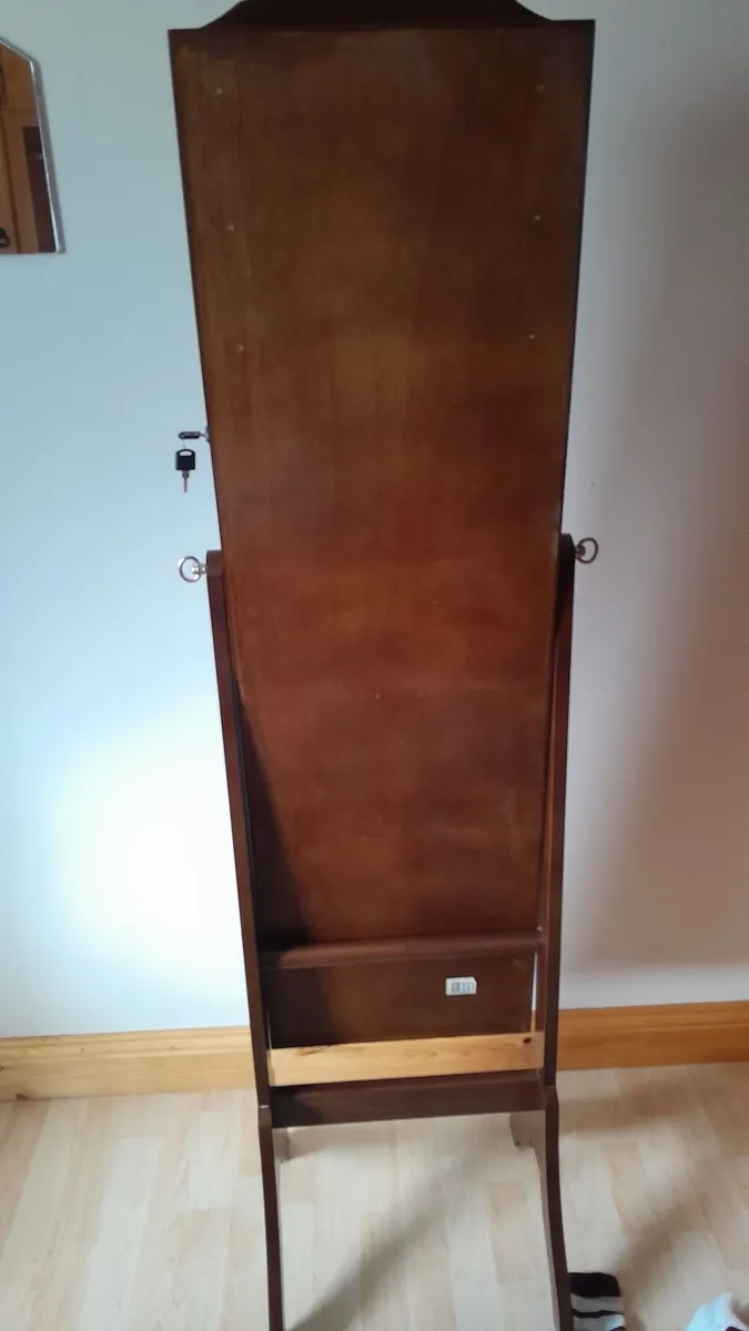 Jewellery Mahogany Armoire Mirrored Cabinet - Image 2