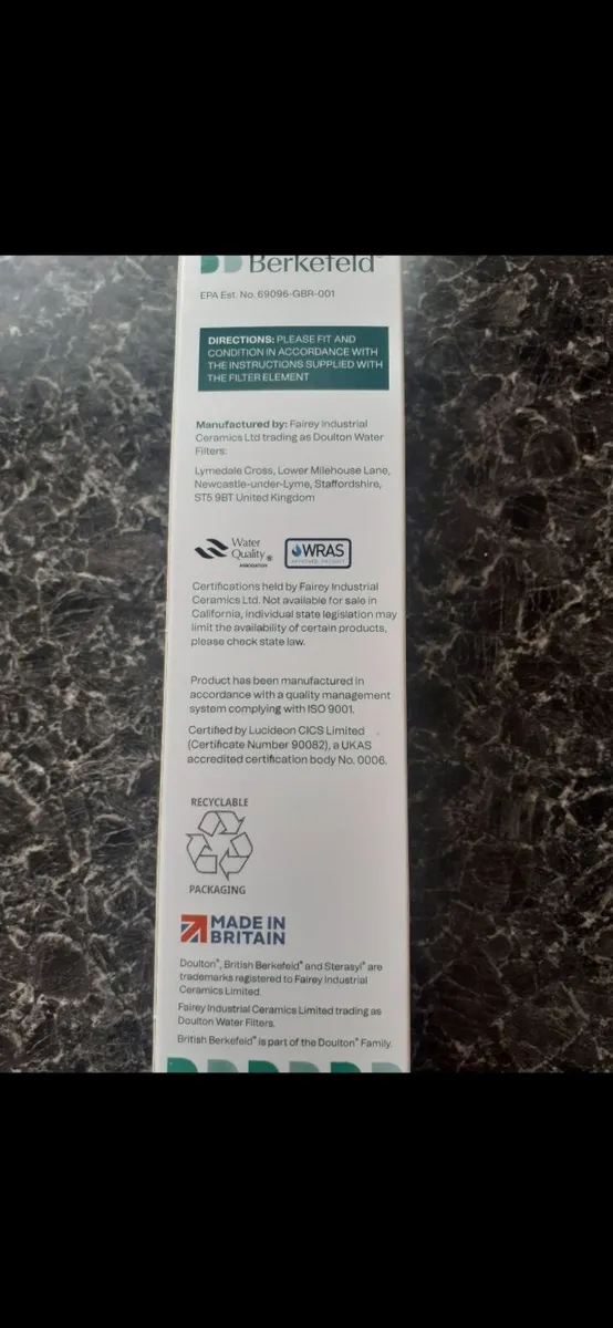 Berkefeld ultra sterasyl ceramic filter - Image 3