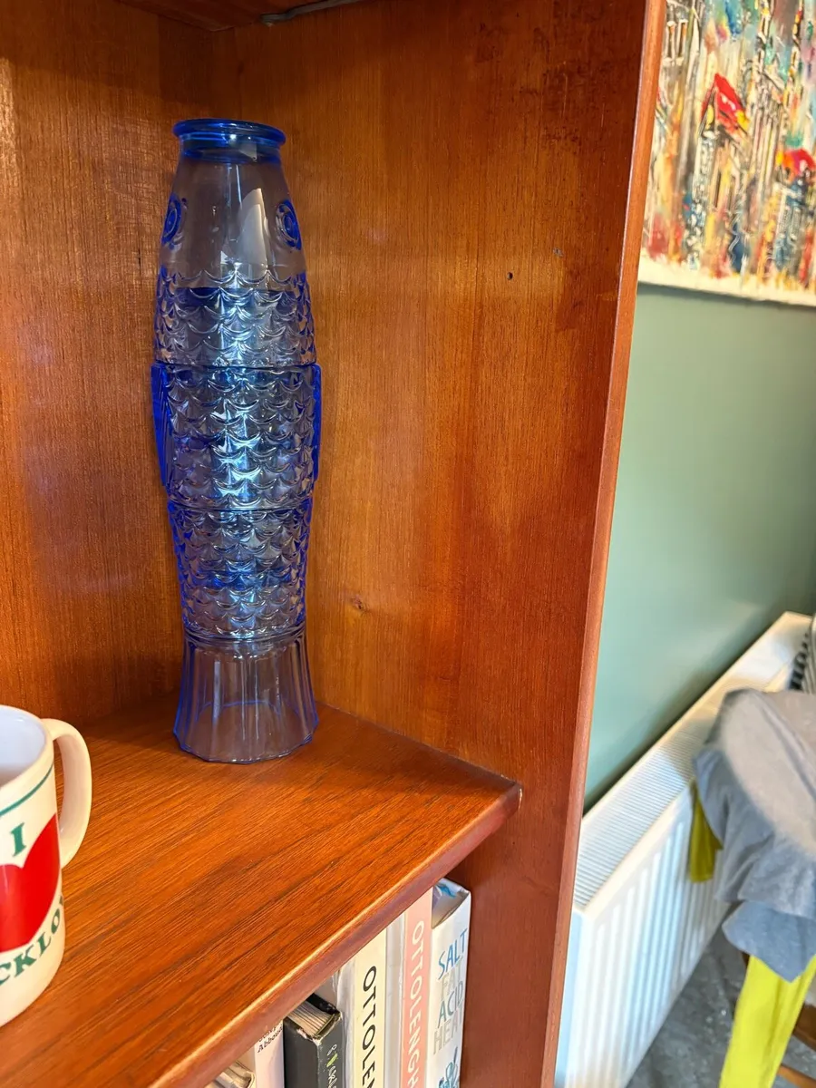 Vintage wood bookcase shelf - Image 2