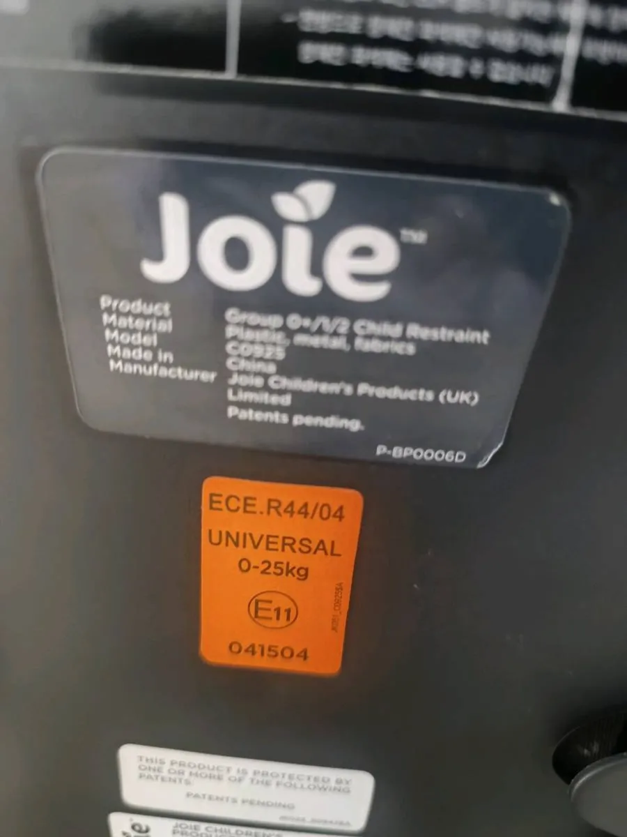 Joie Group 0+/1/2 Car Seat – 0–25kg – Very Good Co - Image 4