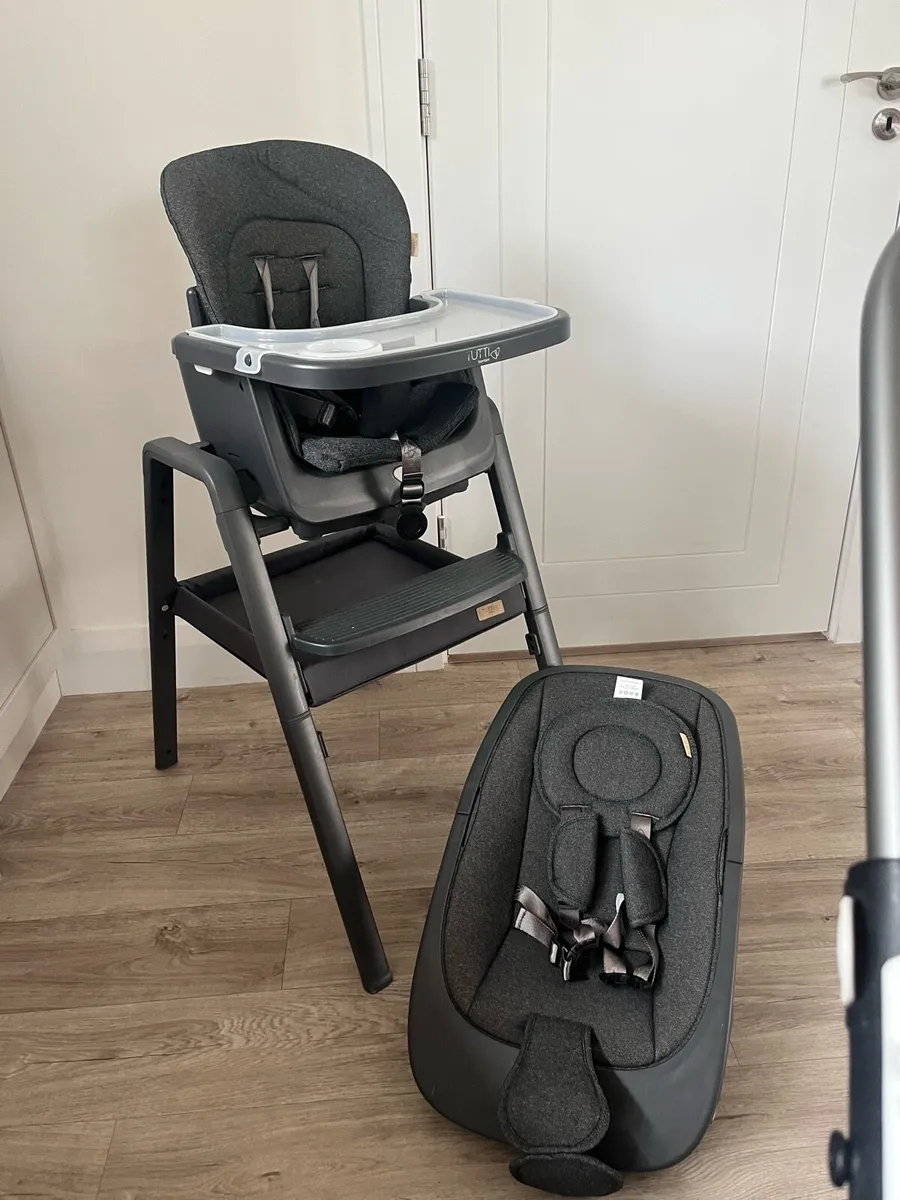 Tutti Bambini Nova Lite High Chair and Rocker Grey - Image 1