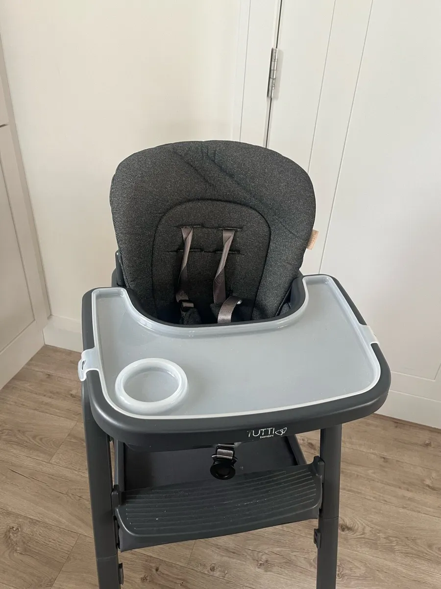 Tutti Bambini Nova Lite High Chair and Rocker Grey - Image 3
