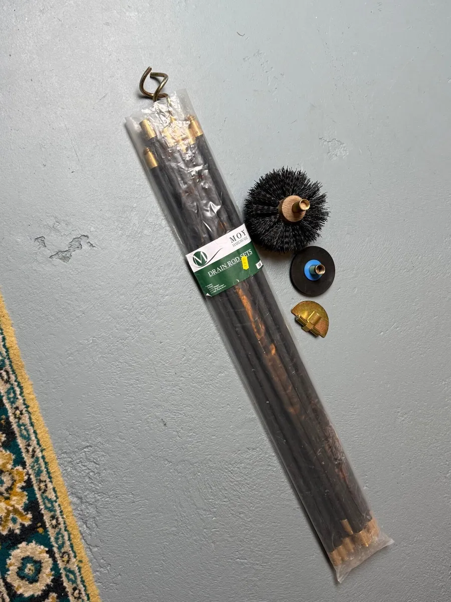 10 Drain Rods Set and Chimney Brush. - Image 2
