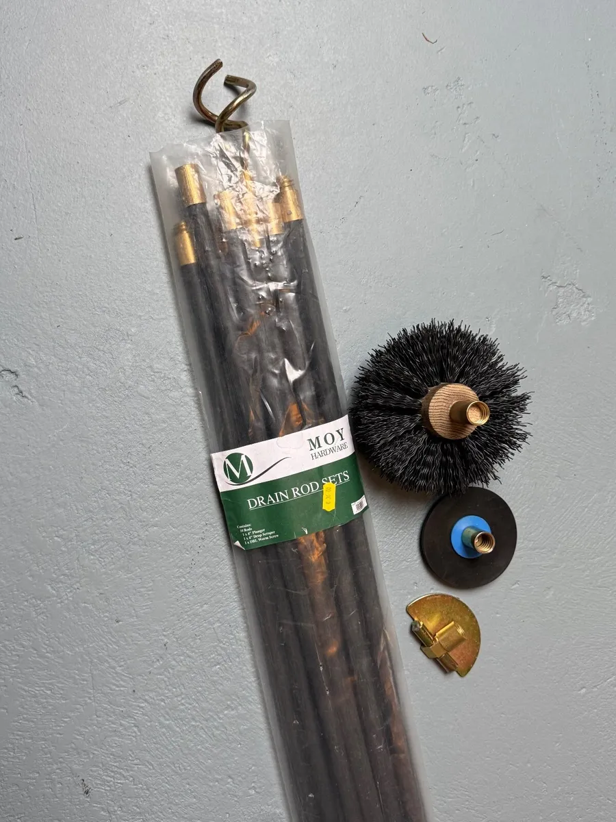 10 Drain Rods Set and Chimney Brush. - Image 3