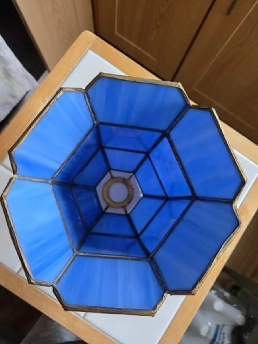 Blue Glass Ceiling Lampshade - Image 3
