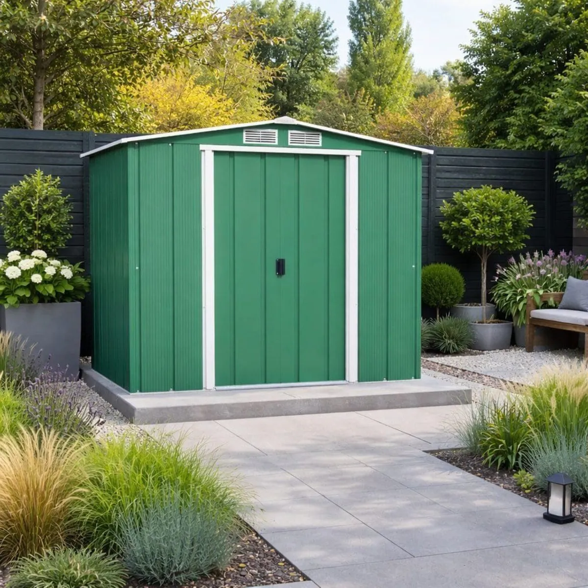 🏡 6x4 ECO STEEL GARDEN SHED + FREE FLOOR FRAME - Image 1