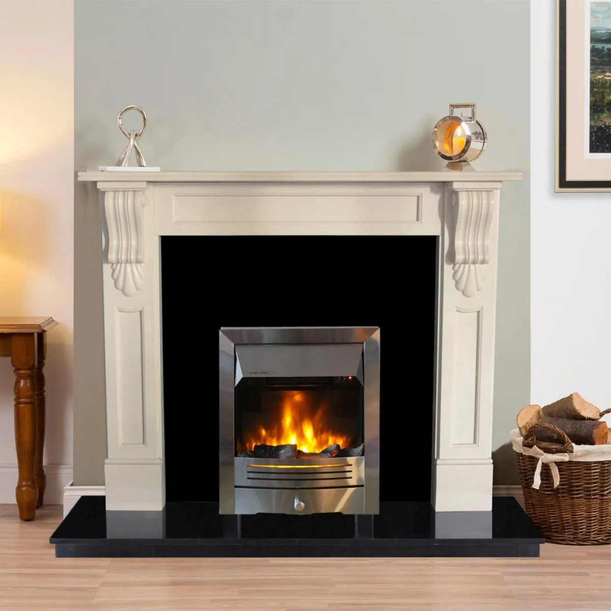 William 54" Fireplace Surround - Ivory Pearl - Image 1