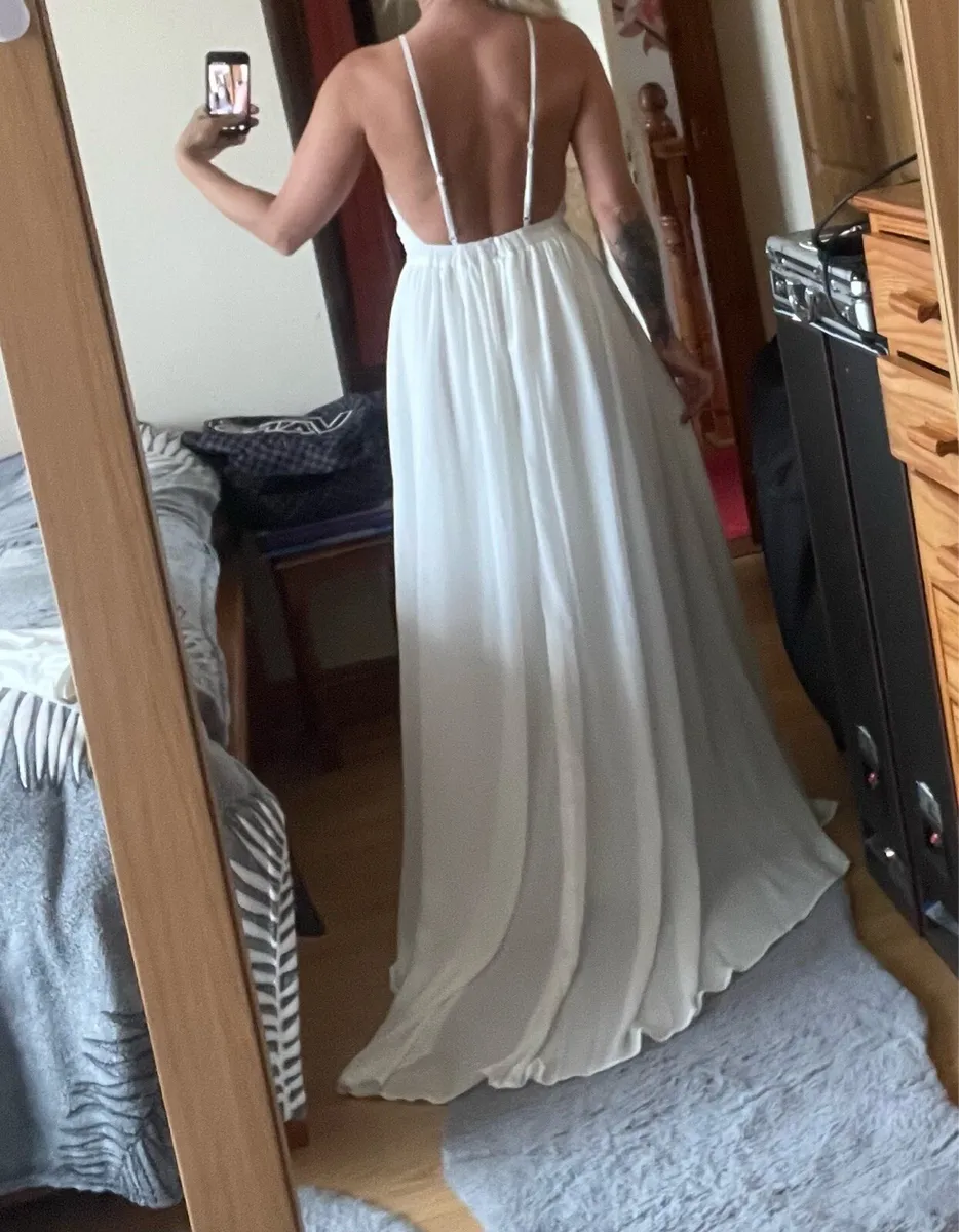 White long dress
