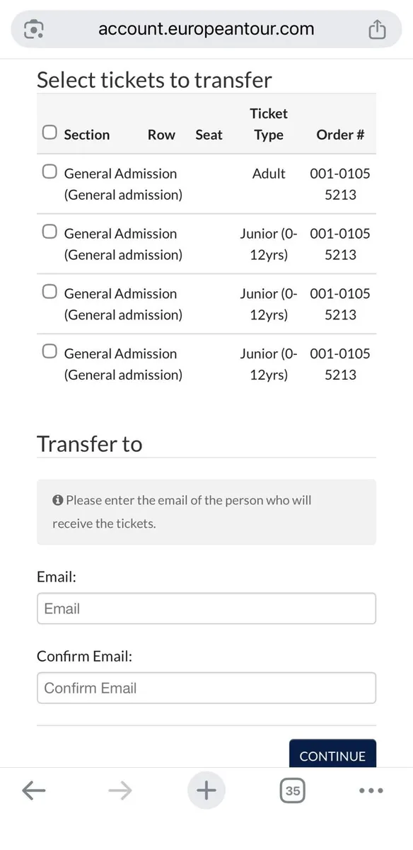 Ticket - Amgen Irish Open -transfer via app - Image 3