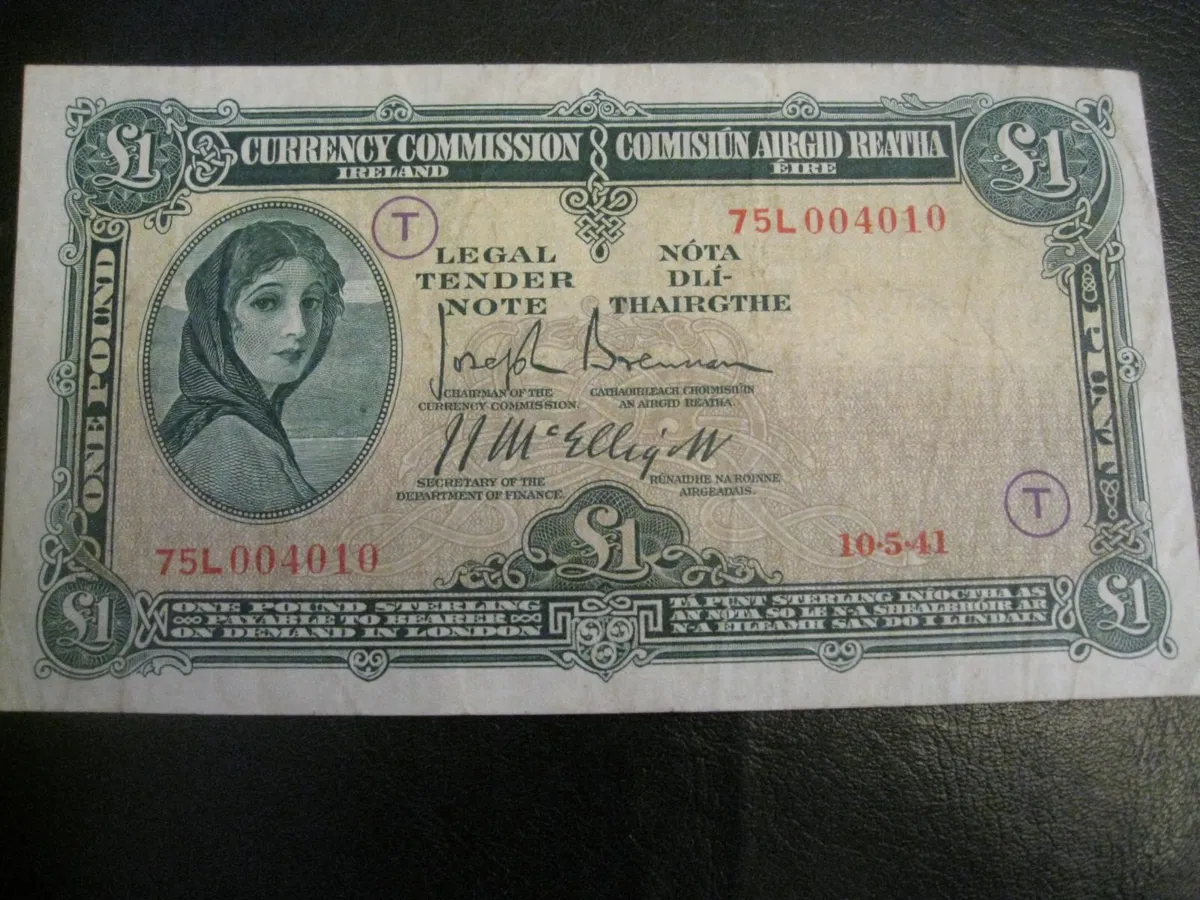 Lady Lavery 1 Pound War Code T - 220 Euros Each - Image 3