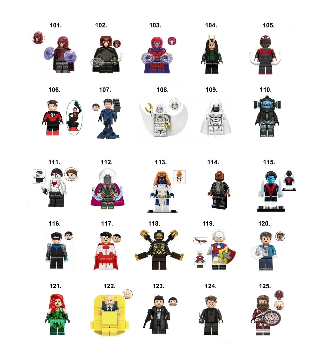 Marvel DC Super Hero Minifigures Compatible (M-S) - Image 1