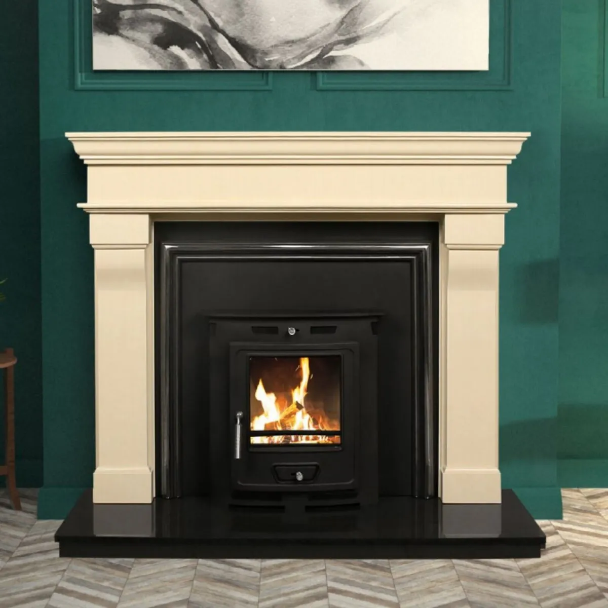 Exclusive Offer  Veneto Fireplace Set, Inset stove - Image 3