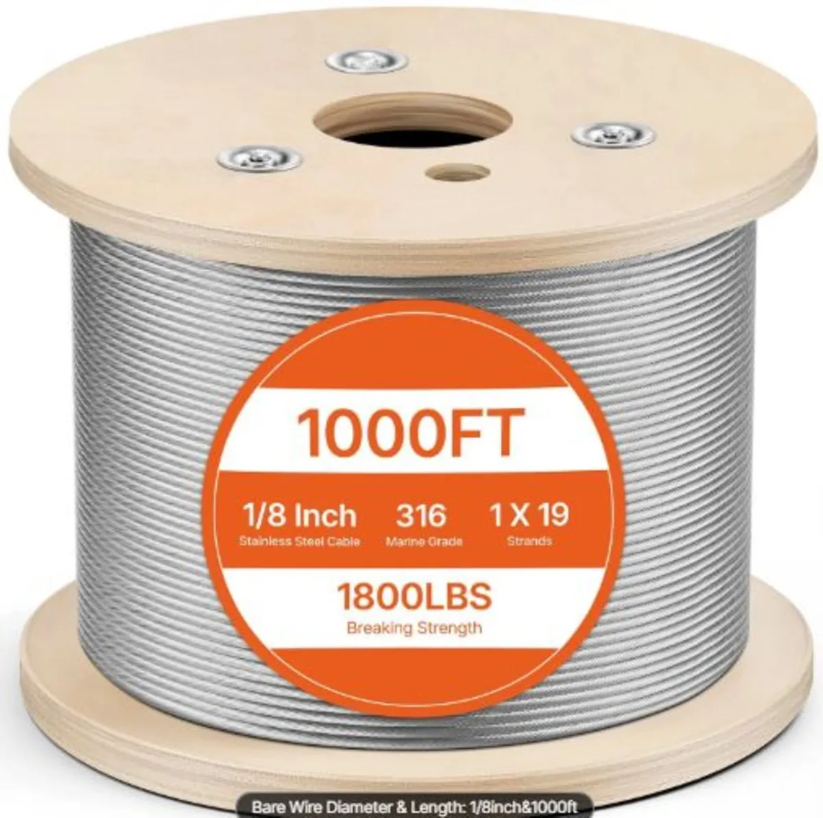 T316 Stainless Steel Wire Rope Cable High Strengt - Image 1