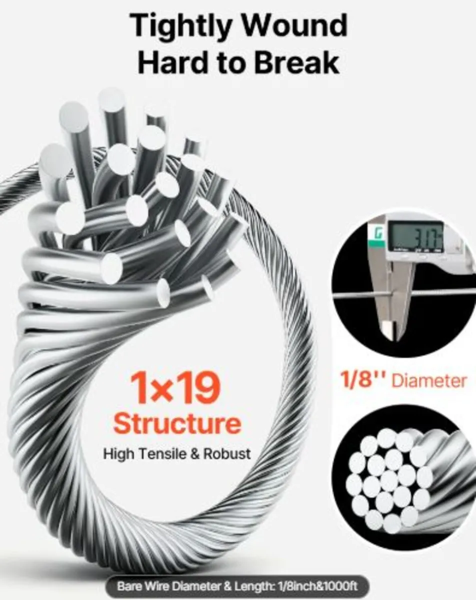T316 Stainless Steel Wire Rope Cable High Strengt - Image 3