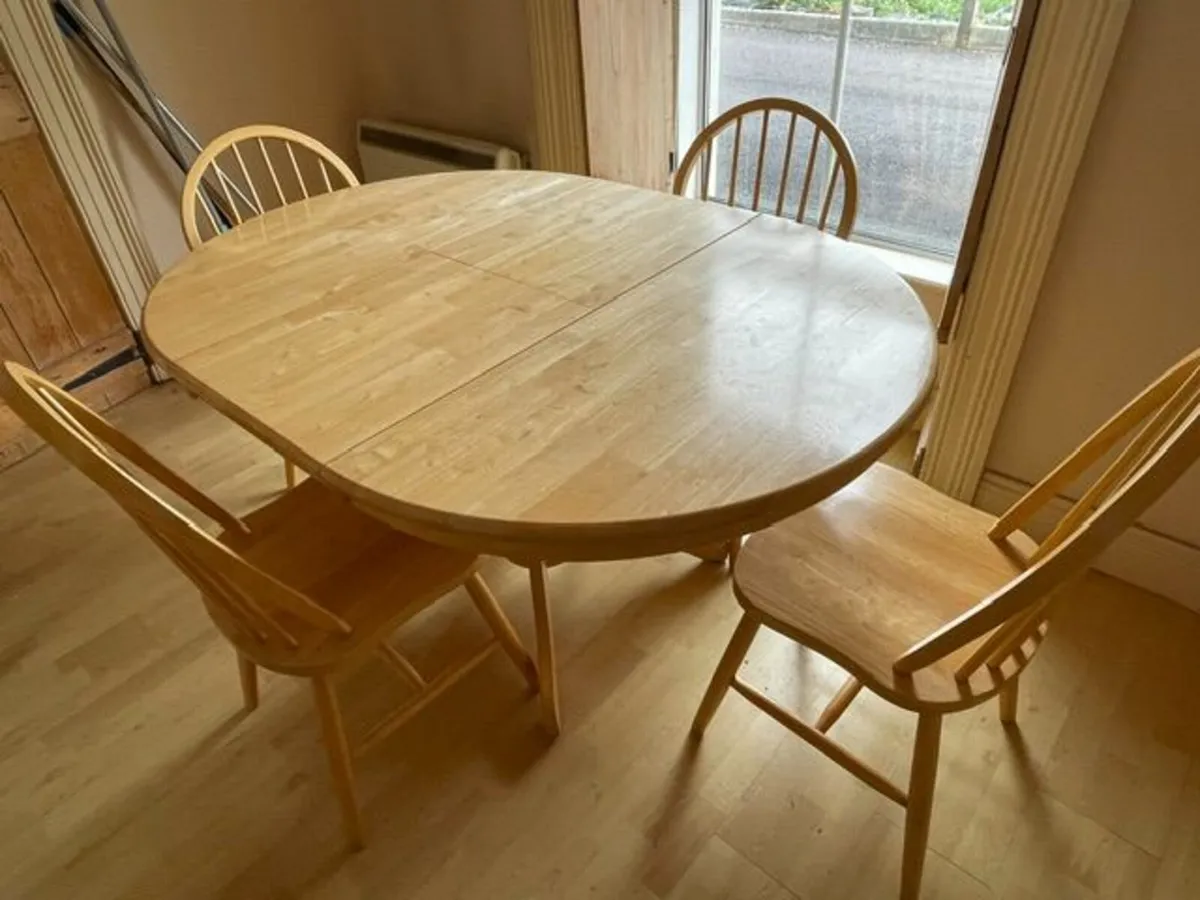 Free - Kitchen Table and Chairs, Pine - Image 2