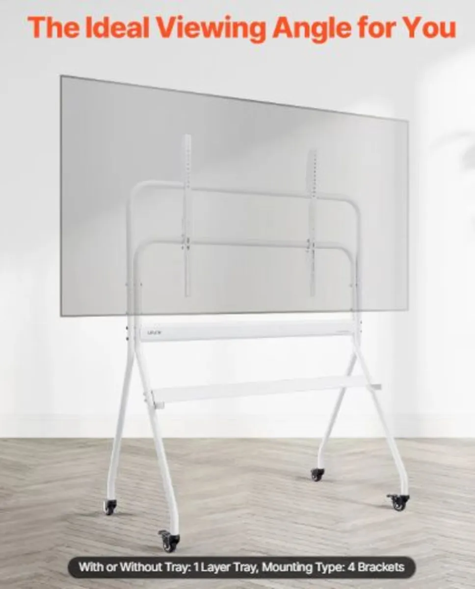Rolling TV Stand, Mobile TV Cart for 35-100 Inch - Image 2