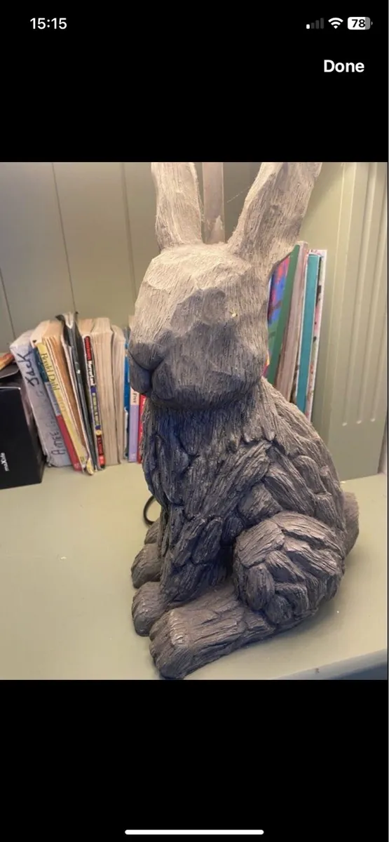 Driftwood rabbit lamp - Image 2