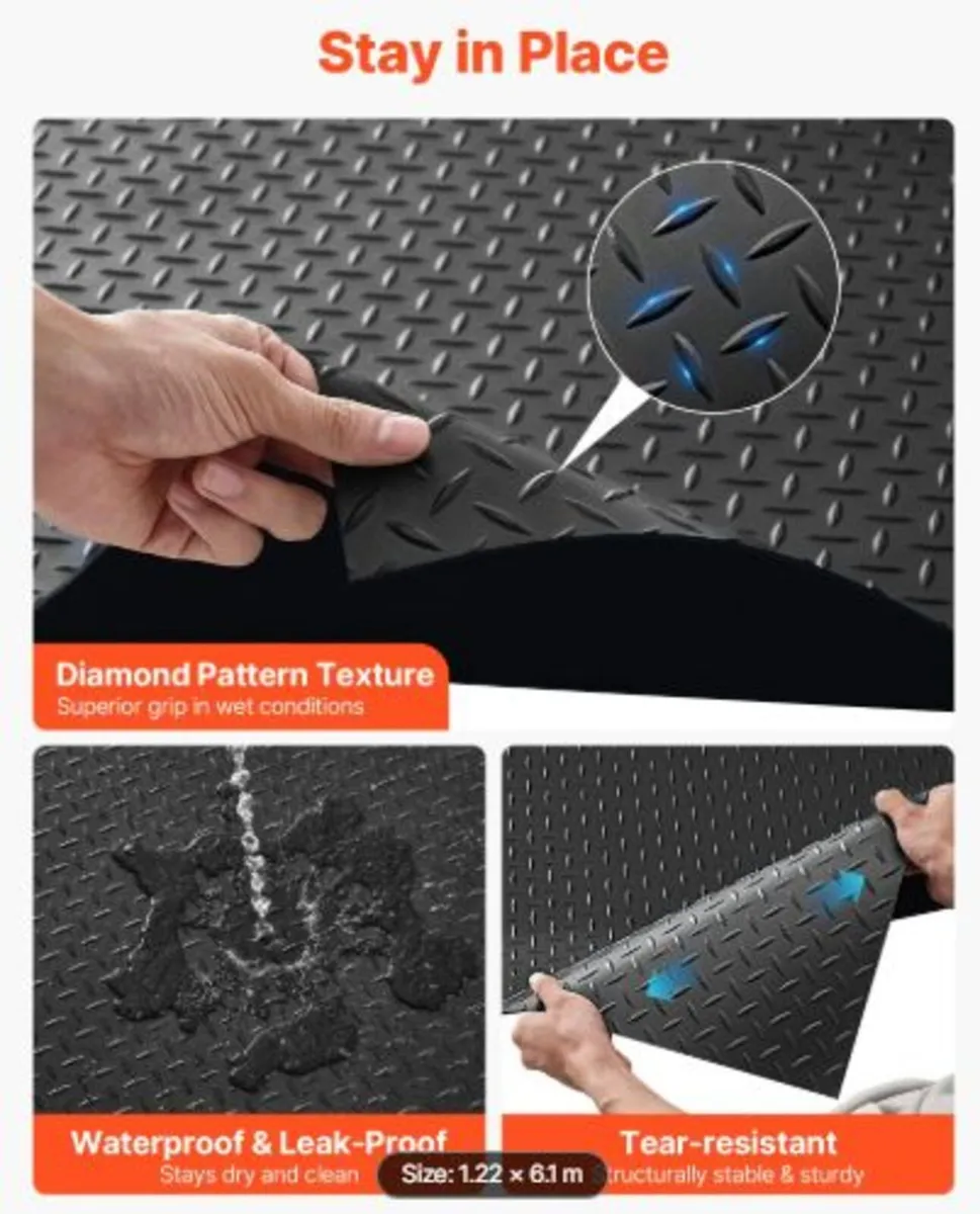 Garage Floor Roll, 1.22 x 6.1 m Garage Flooring - Image 2