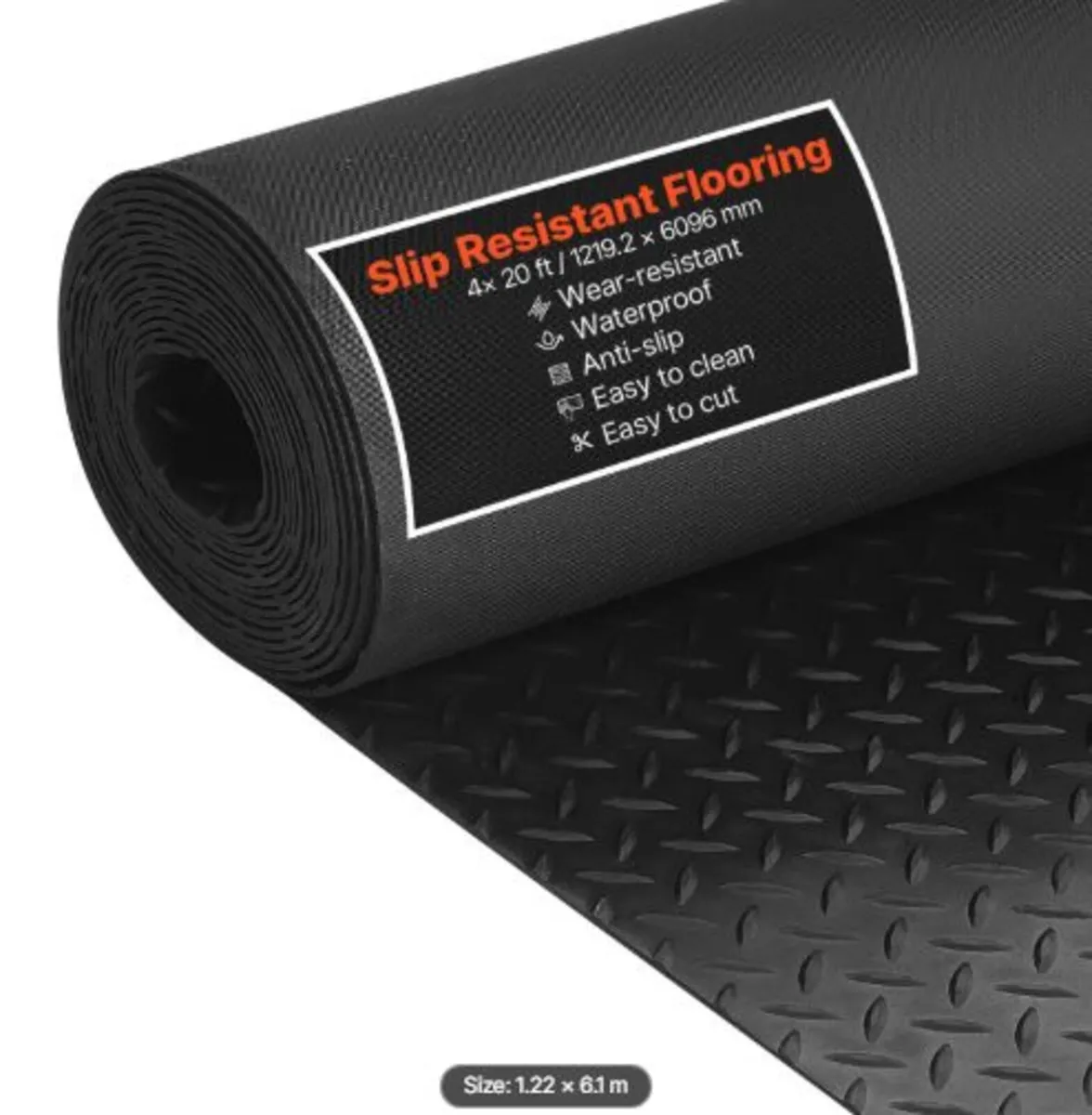 Garage Floor Roll, 1.22 x 6.1 m Garage Flooring - Image 1