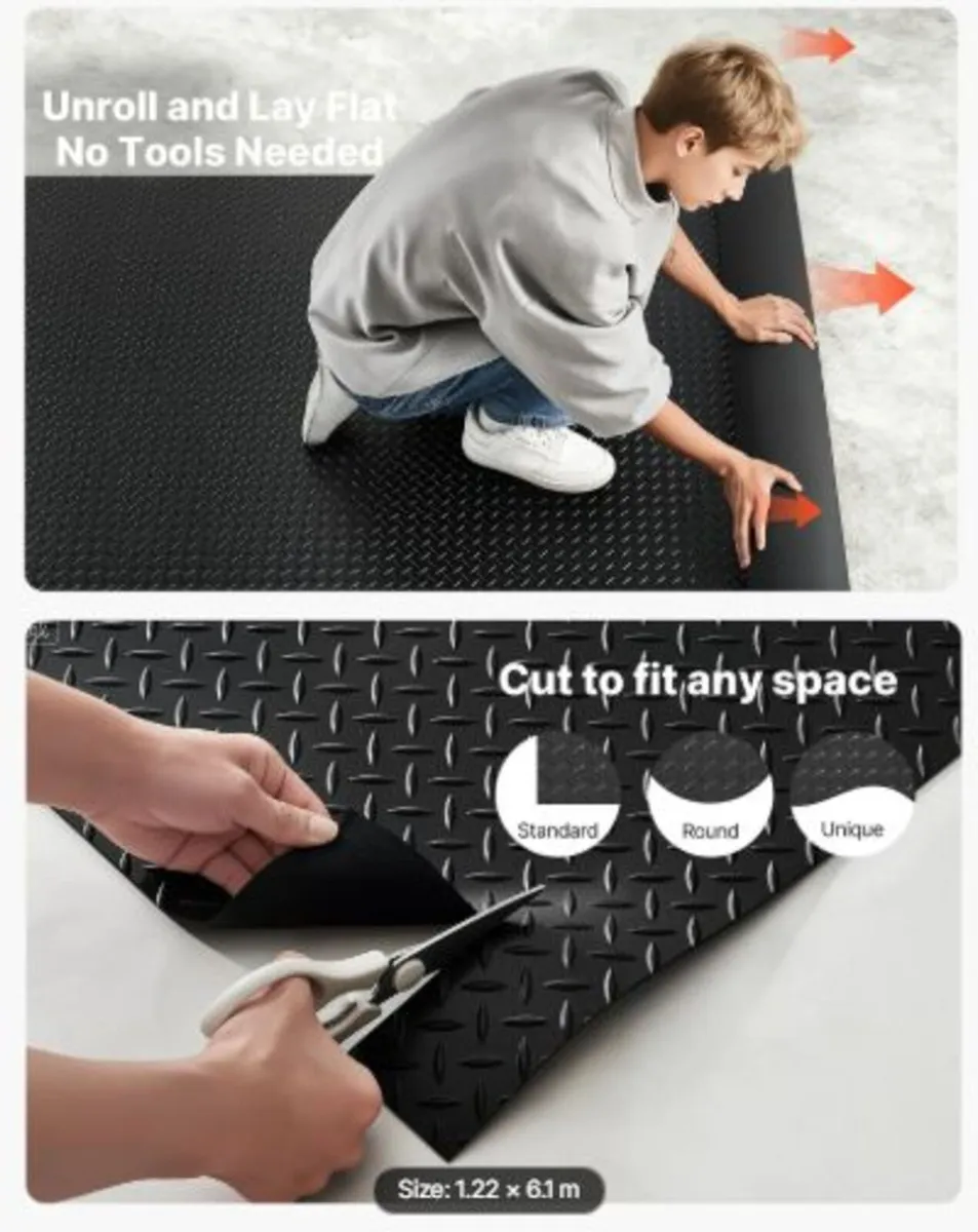 Garage Floor Roll, 1.22 x 6.1 m Garage Flooring - Image 3