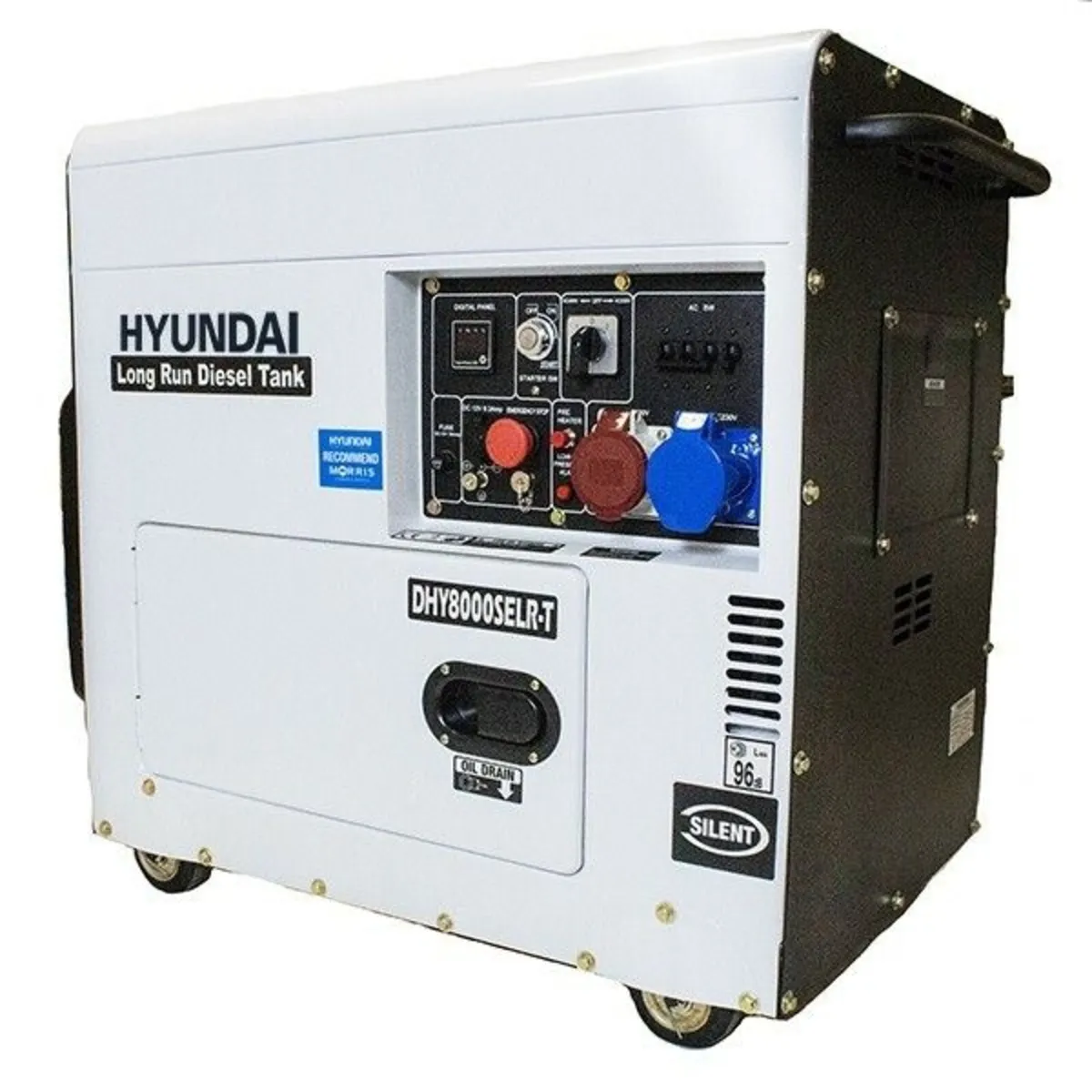 Hyundai 6kW/7.5kVA Silenced Diesel Generator - Image 1