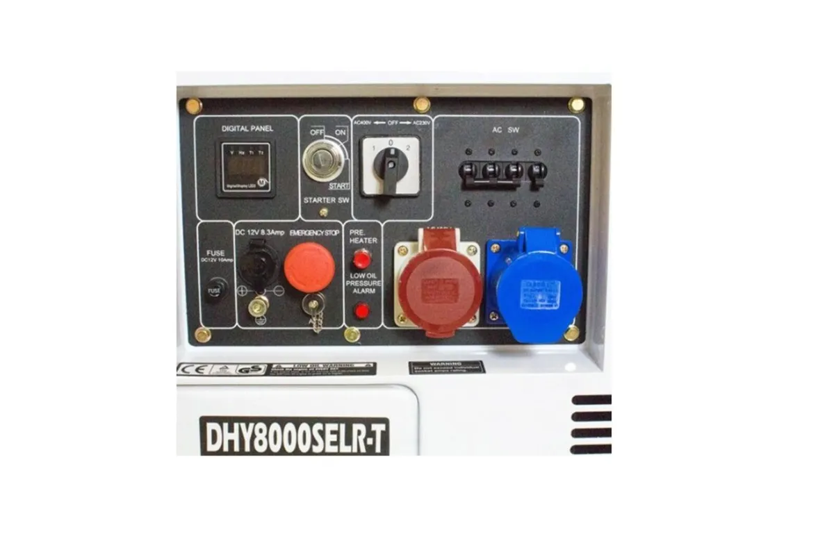 Hyundai 6kW/7.5kVA Silenced Diesel Generator - Image 2