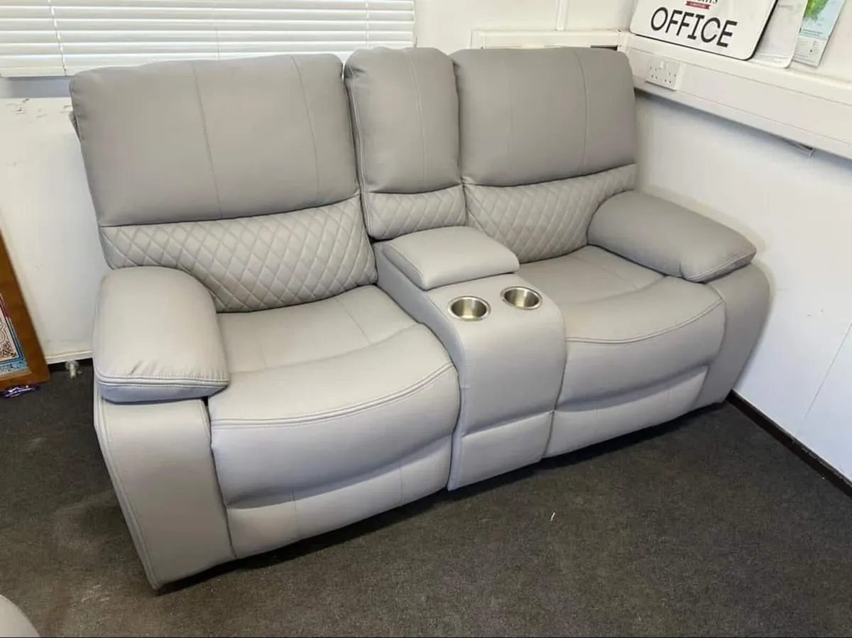 Rita 3+2 Seater Leather Recliner Sofas - Image 3