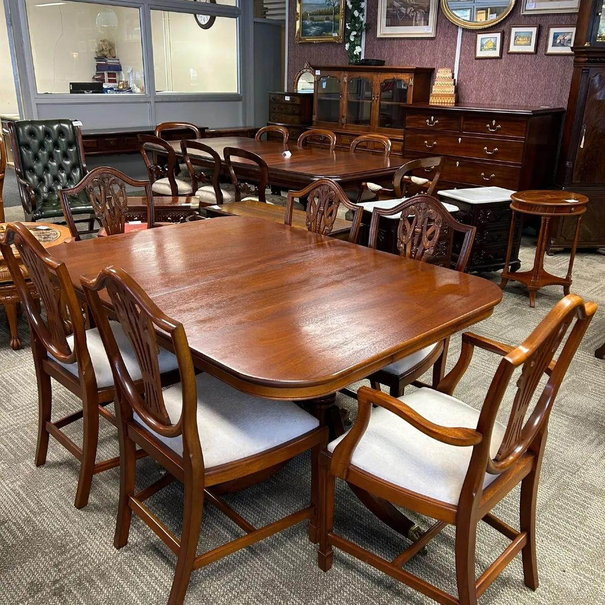 Fabulous large mahogany dining suite - Image 1