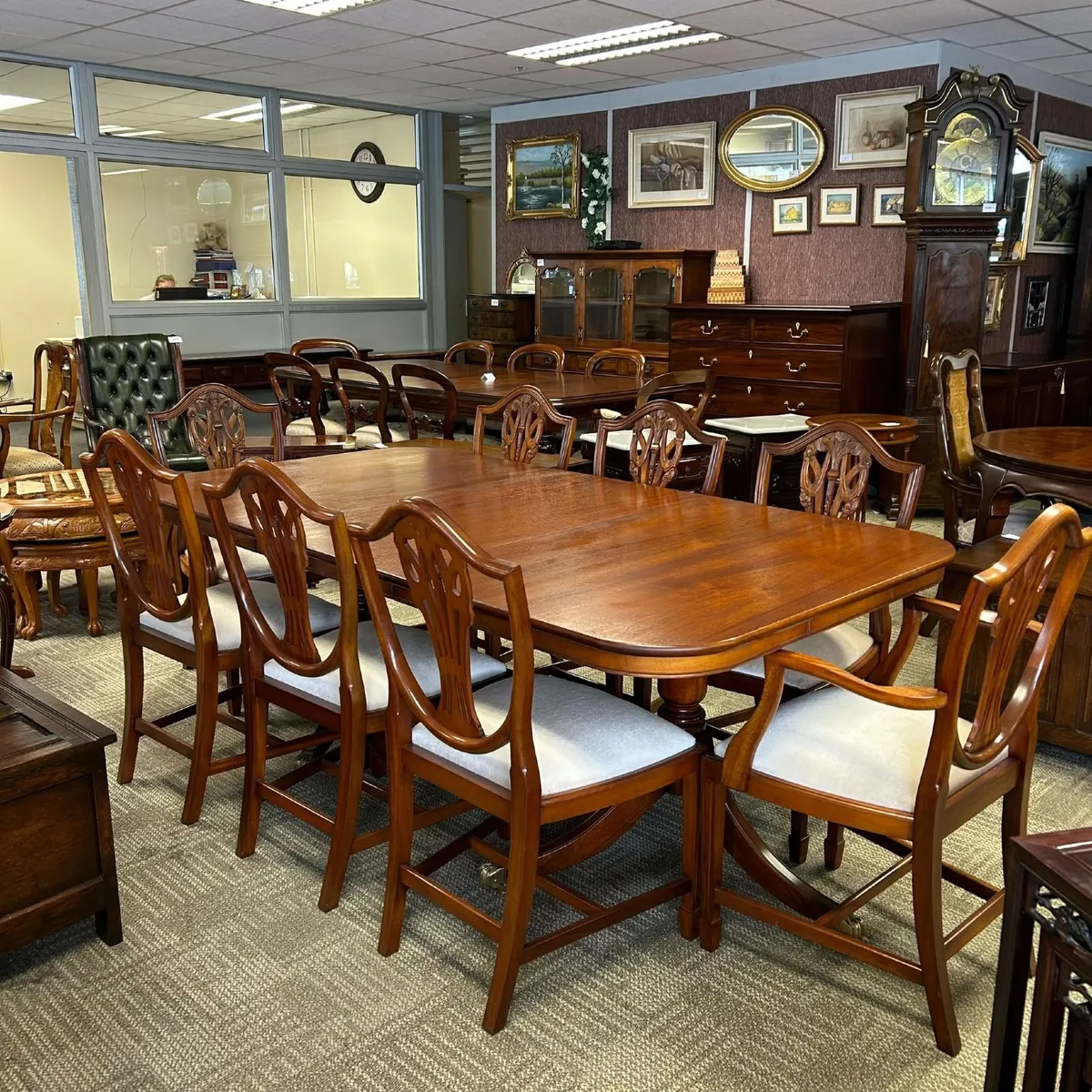 Fabulous large mahogany dining suite - Image 4