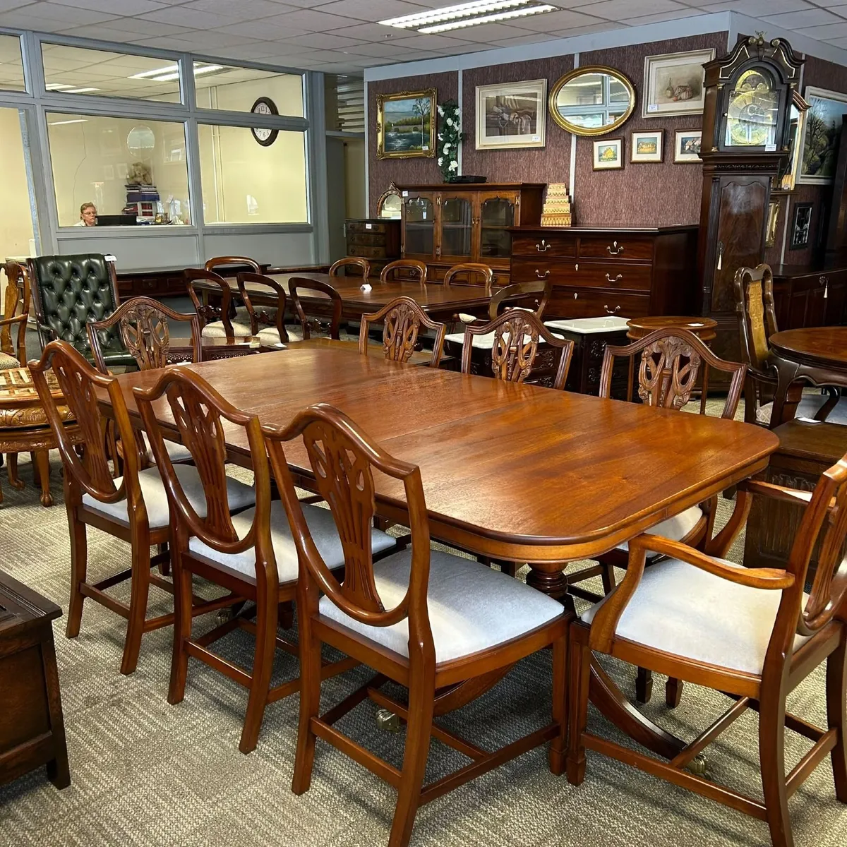 Fabulous large mahogany dining suite - Image 3