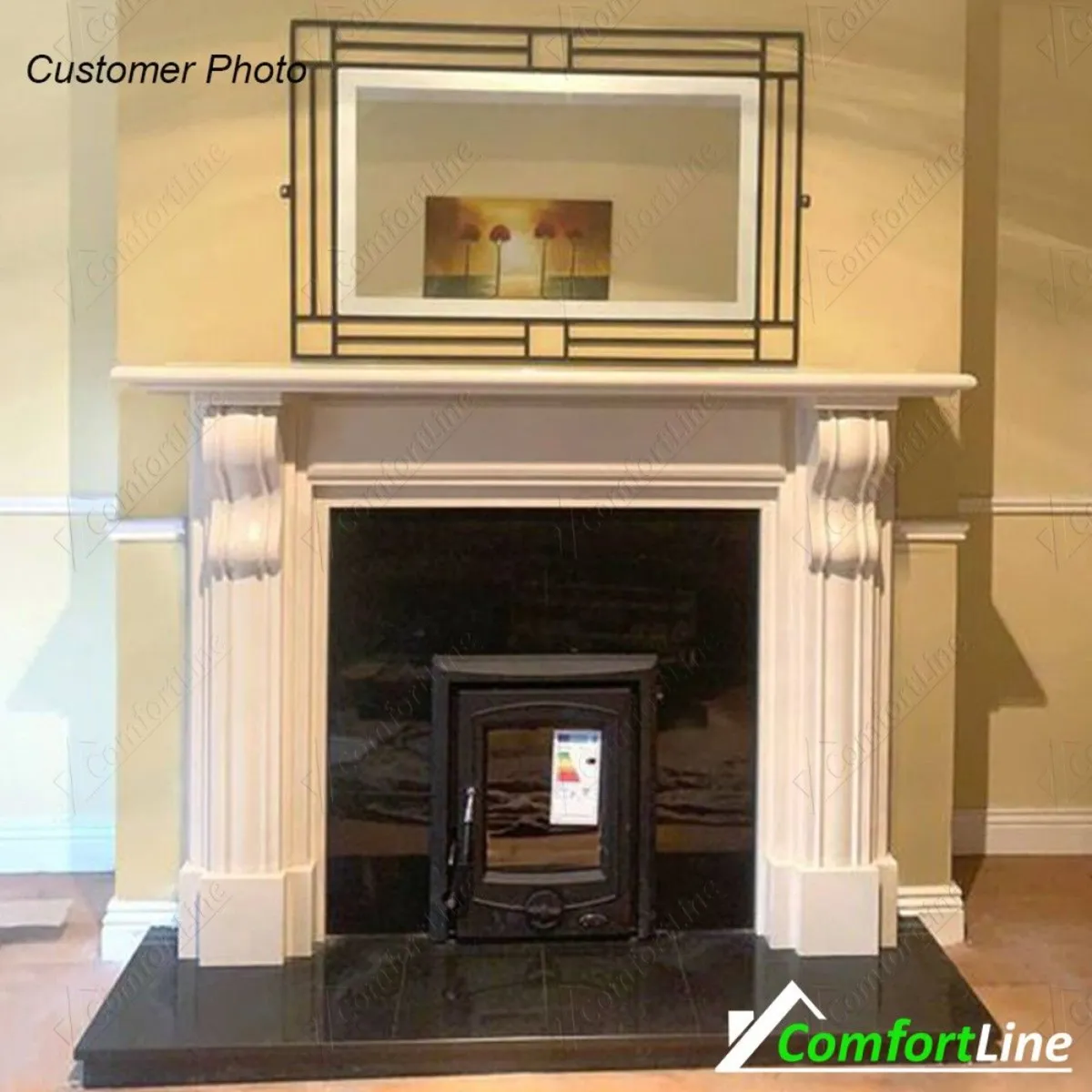 Dublin Corbel Fireplace & Insert Stove, Fully Fitt - Image 1