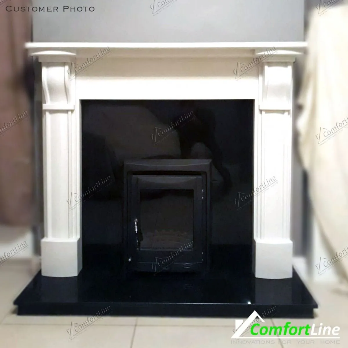 Edinburgh Fireplace Set & Insert Stove, Fully Fitt - Image 1
