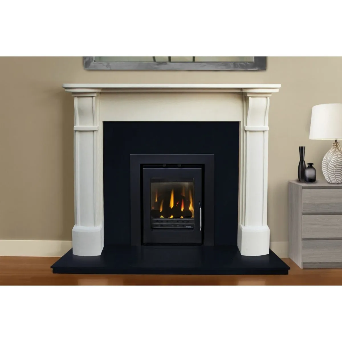 Edinburgh Fireplace Set & Insert Stove, Fully Fitt - Image 2