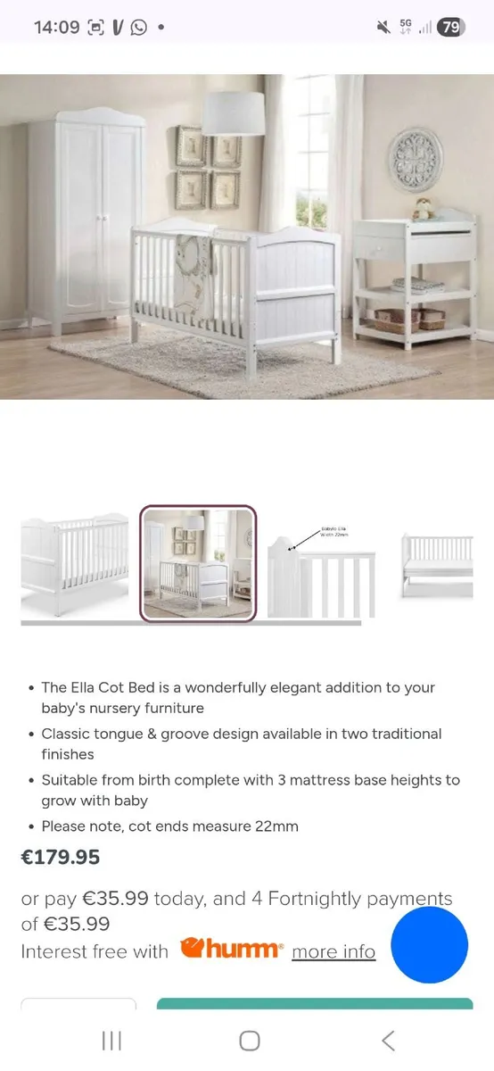 Cot bed - Image 1
