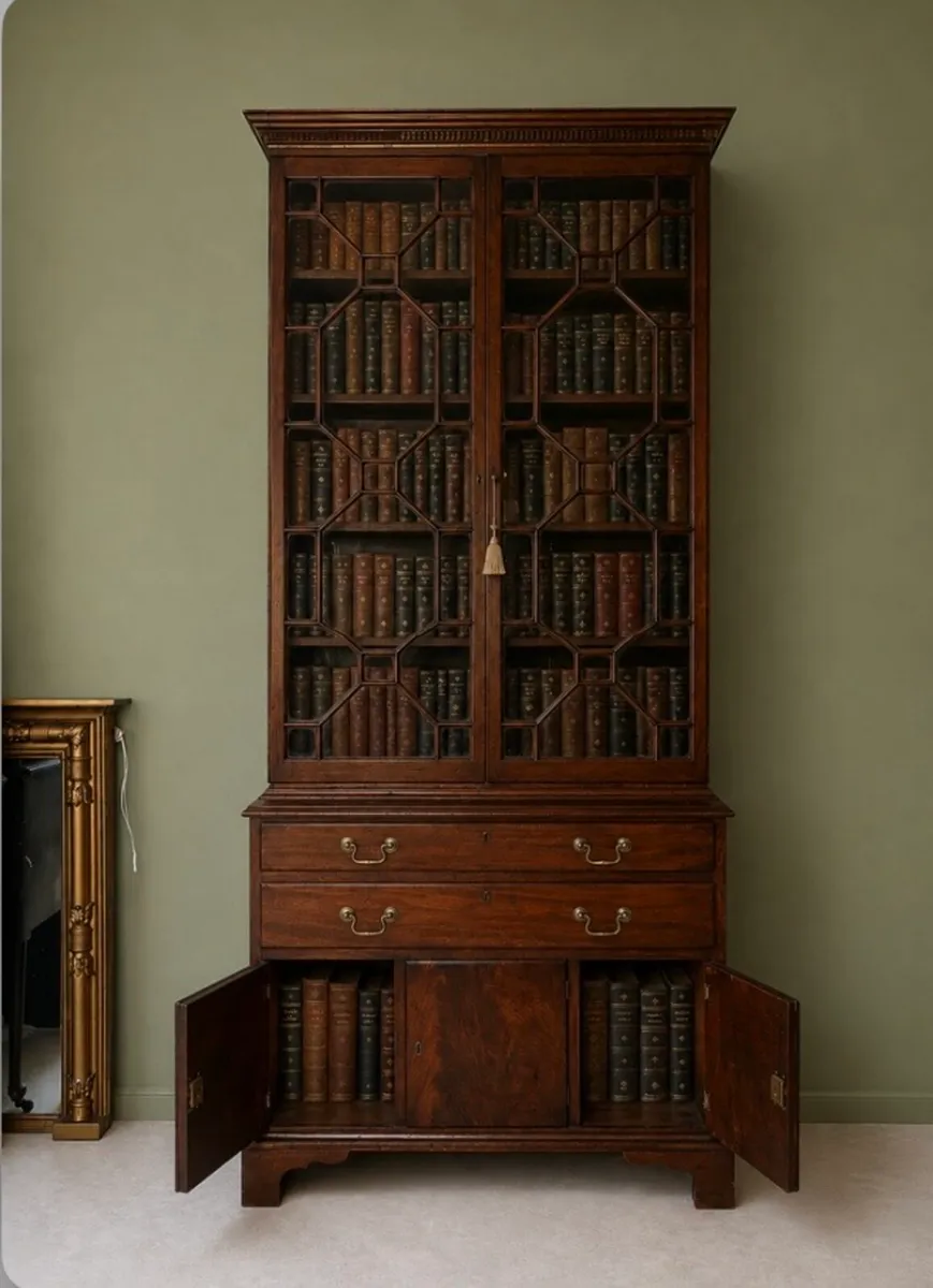George 11 Irish bookcase cabinet - Image 1
