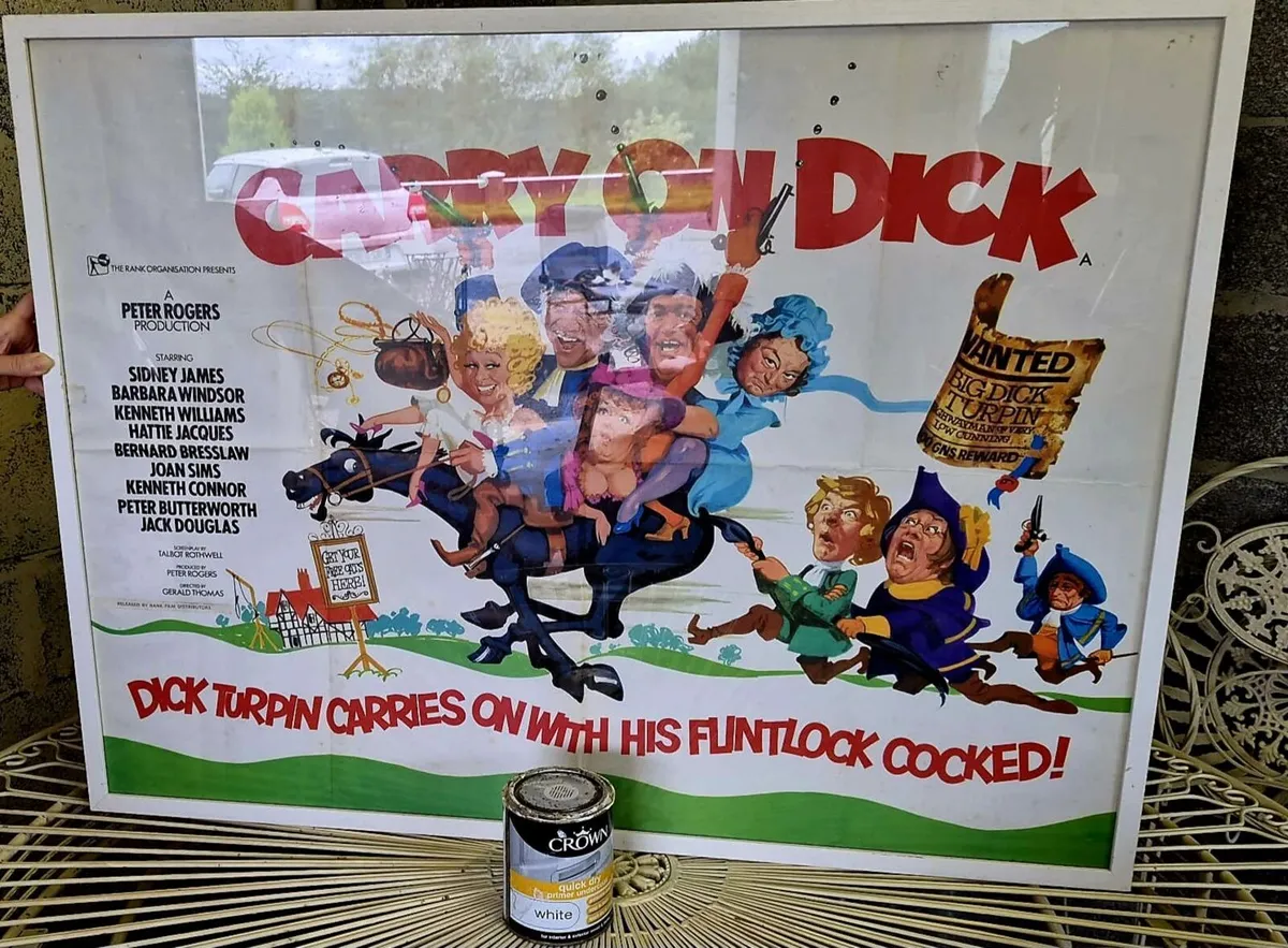 Rare Vintage Large Framed "Carry On Dick" ... - Image 2
