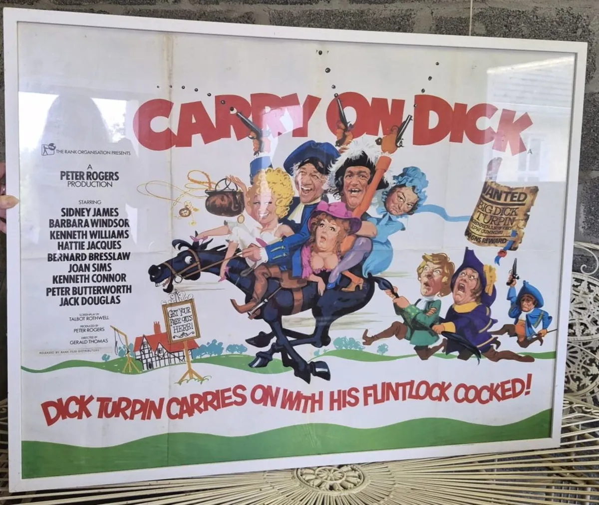 Rare Vintage Large Framed "Carry On Dick" ... - Image 1