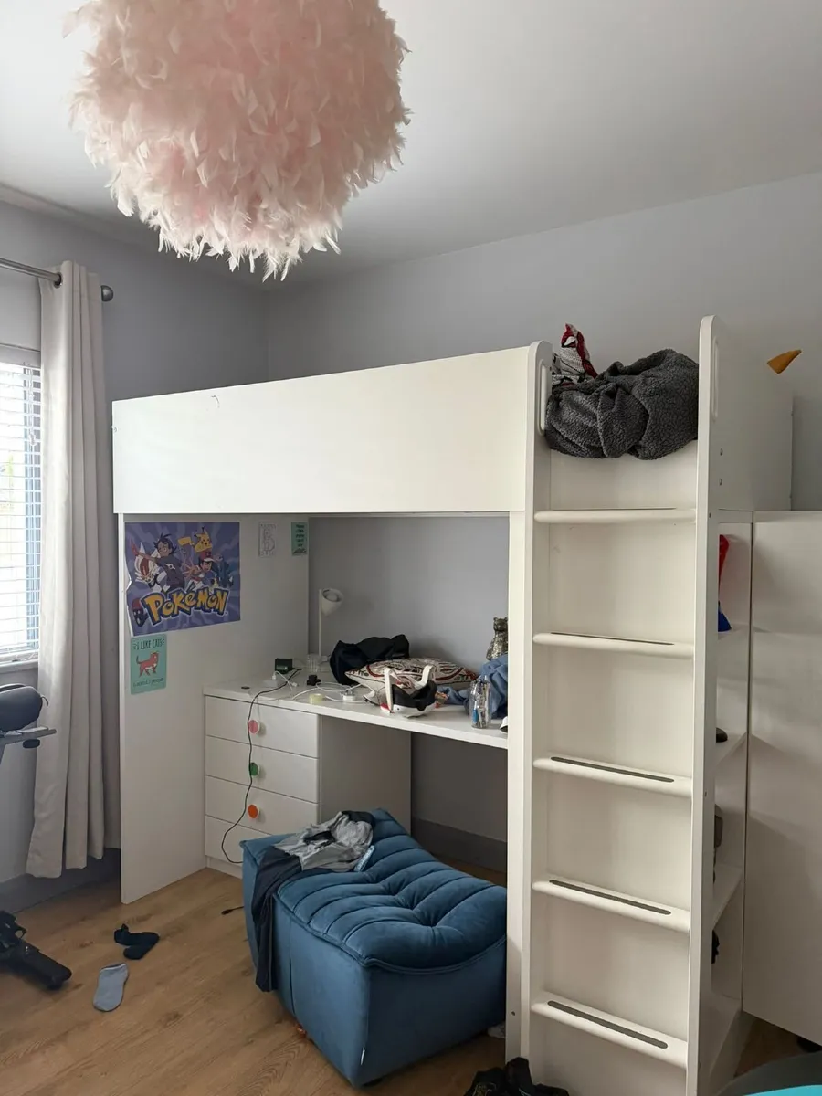 IKEA Smastad Loft Bed with frame and desk - Image 1