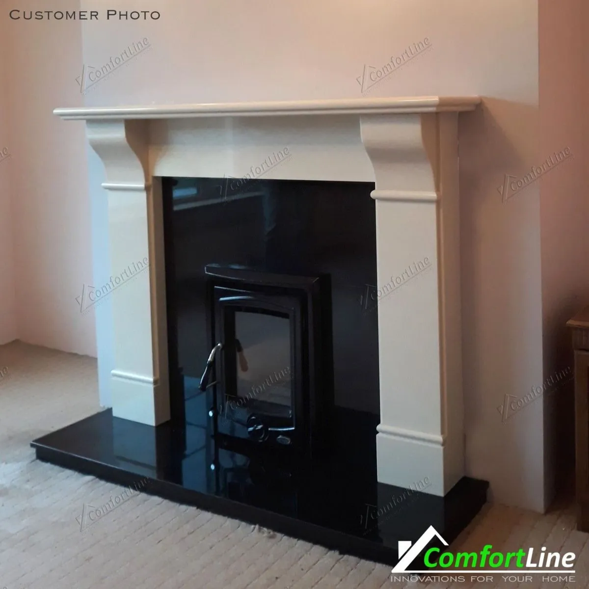 Naples Fireplace Set & Insert Stove, fully Fited - Image 3