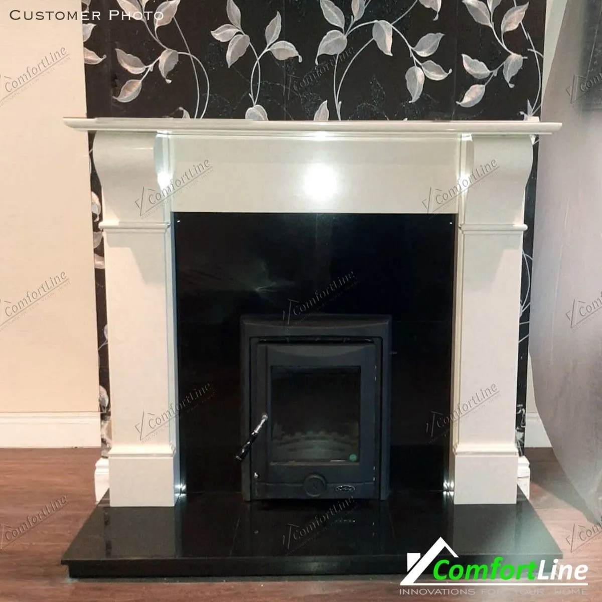 Naples Fireplace Set & Insert Stove, fully Fited - Image 1