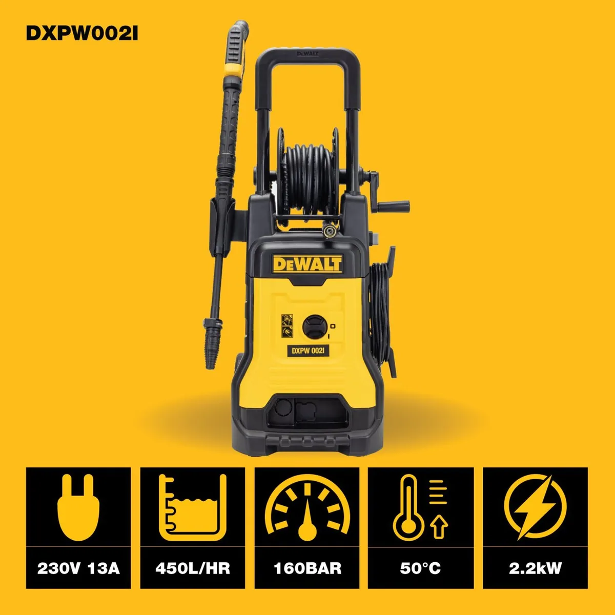 DXPW002I 160bar 450L/hr 2.2kW High Pressure Washer - Image 2