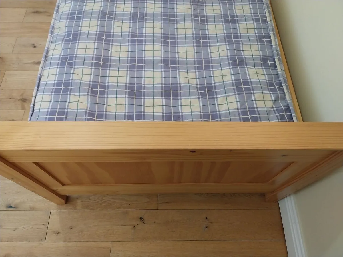 Solid Wood Single Bed Frame & Mattress - Image 3