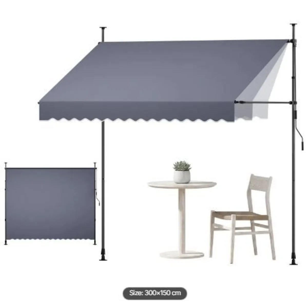 Manual Retractable Awning, 300 cm Outdoor - Image 4